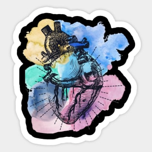 Kind Colorful Heart Sticker